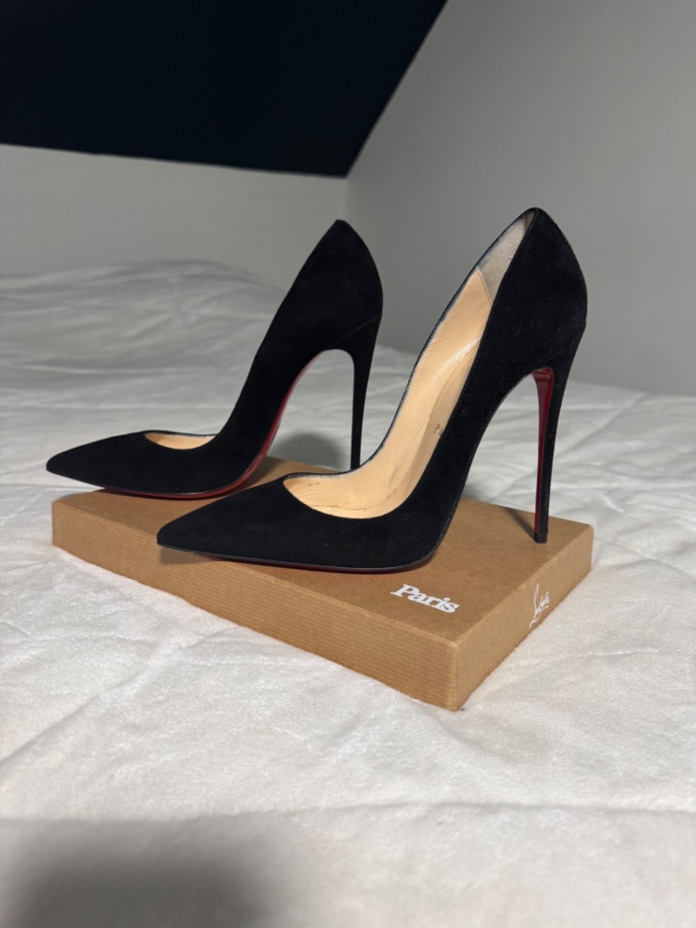 Christian Louboutin So Kate 120 Black Suede  Stiletto Pumps Women's EU 39.5 - Picture 8 of 8